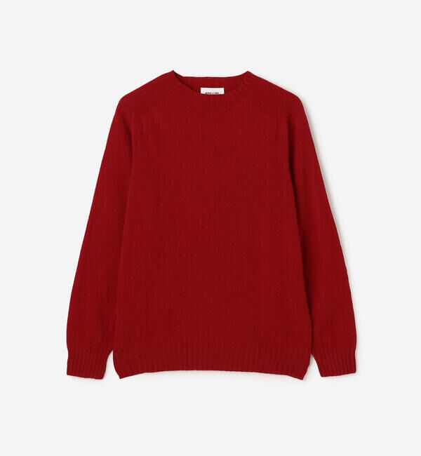 Morris & Sons「MORRIS & SONS | ジーロンラム クルーネックニット MEN」|ニット・セーター|RED