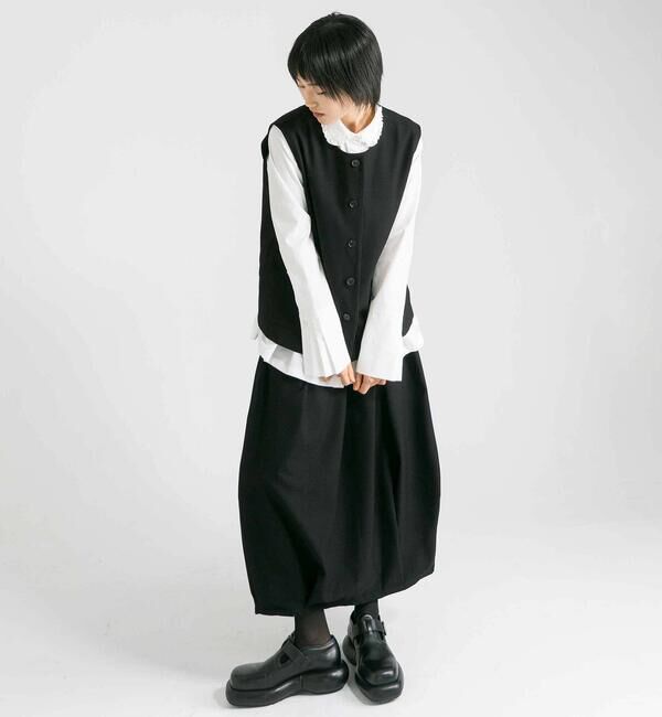  「eunoia | フリルカラー 長袖シャツ WOMEN」|シャツ・ブラウス|