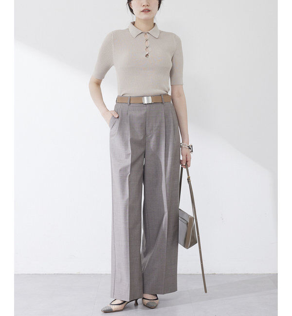 Drawing Numbers「【Drawing Numbers】センタープレスワイドパンツ」|チノ|