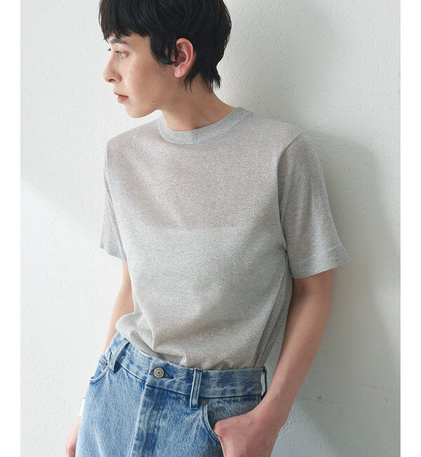  「ラメプルオーバー」|ニット・セーター|シルバー