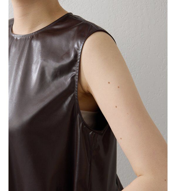  「ギャザーノースリーブブラウス」|シャツ・ブラウス|