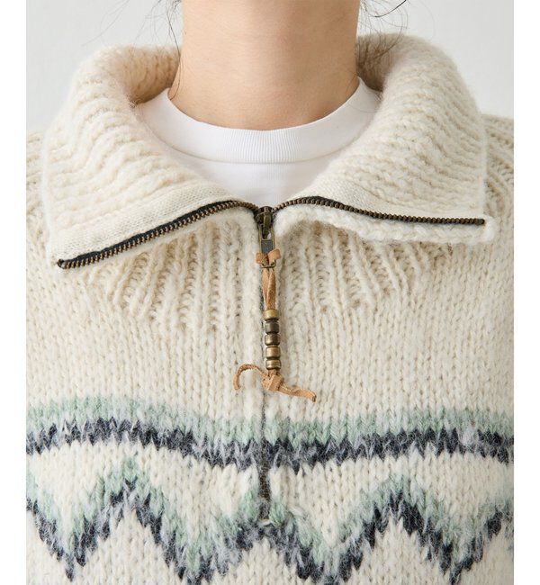  「【BSBEE】カウチンZIP ニット」|ニット・セーター|