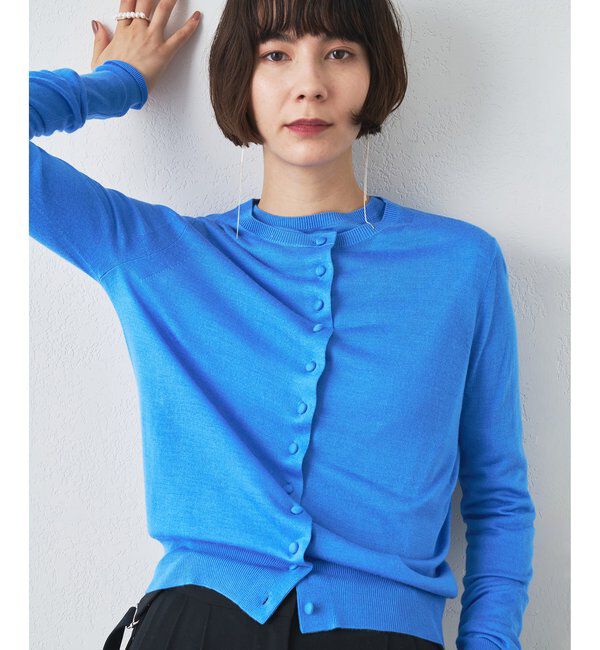  「16Gテンジクカーディガン」|ニット・セーター|スカイブルー