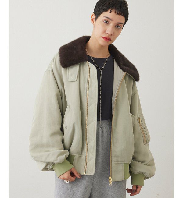 THE PAUSE「【THE PAUSE】ファーカラーMA-1」|その他|