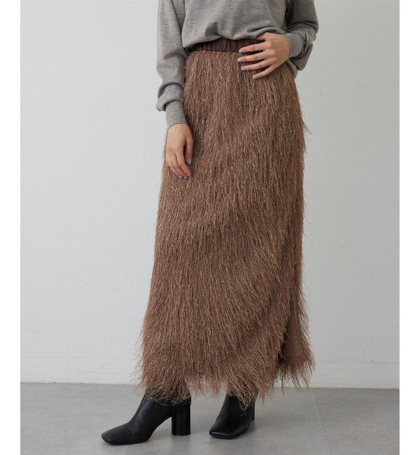 THE PAUSE「【THE PAUSE】ラメフリンジスカート」|スカート|