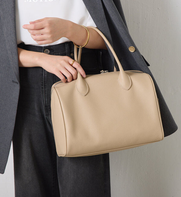  「【牛革/高見え】シュリンクリンボストンバッグ」|ボストンバッグ|