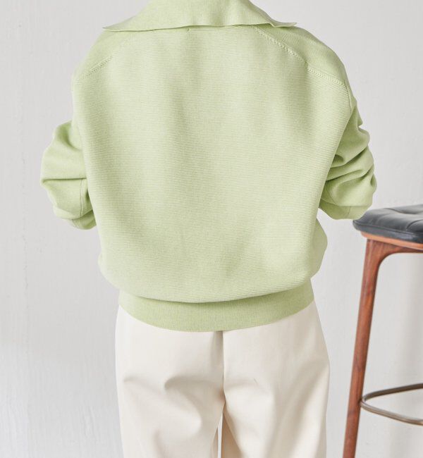  「【襟は取り外し可能】オープンカラーニットカーディガン」|ニット・セーター|