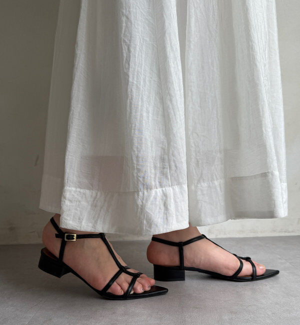  「ポインテッドストラップサンダル」|パンプス|