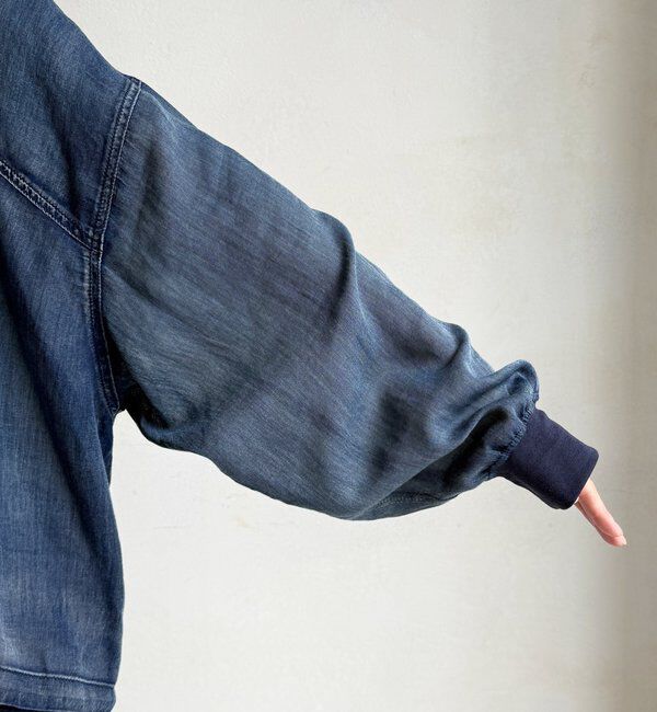  「袖リブシアーデニムドロストシャツ」|シャツ・ブラウス|