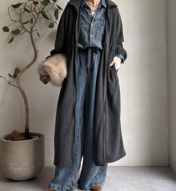  「【WEB限定】フリースロングコート」|その他|