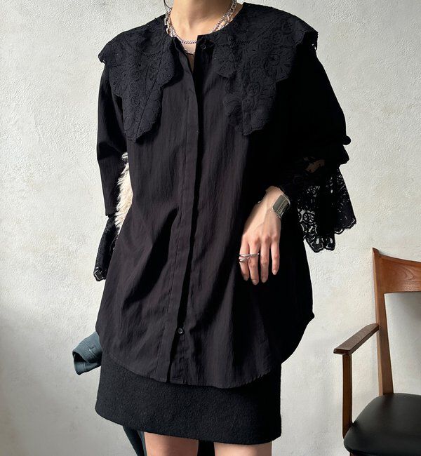  「レースカラーブラウス」|シャツ・ブラウス|