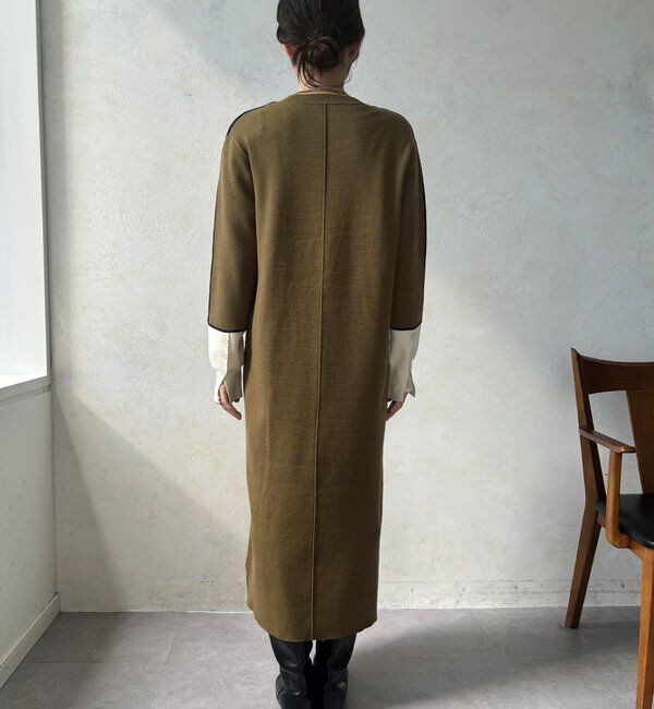  「【WEB限定】ラインデザインミラノリブワンピース」|ワンピース|