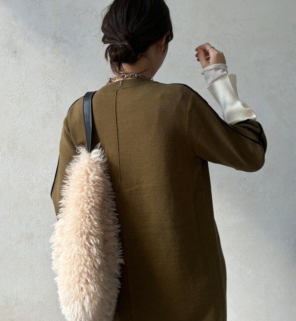  「【WEB限定】ラインデザインミラノリブワンピース」|ワンピース|