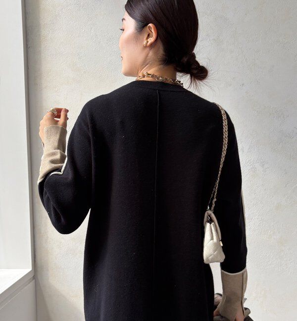  「【WEB限定】ラインデザインミラノリブワンピース」|ワンピース|