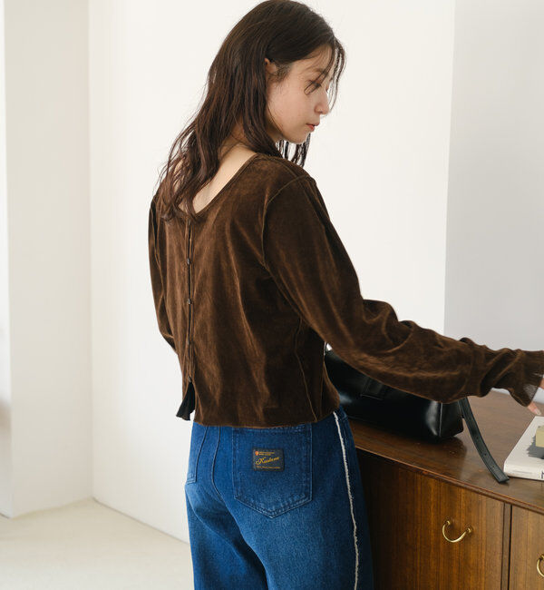  「チュールベロア2WAYカーディガン」|Tシャツ・カットソー|