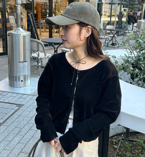  「チュールベロア2WAYカーディガン」|Tシャツ・カットソー|