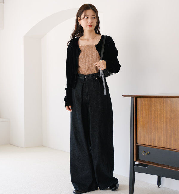  「チュールベロア2WAYカーディガン」|Tシャツ・カットソー|