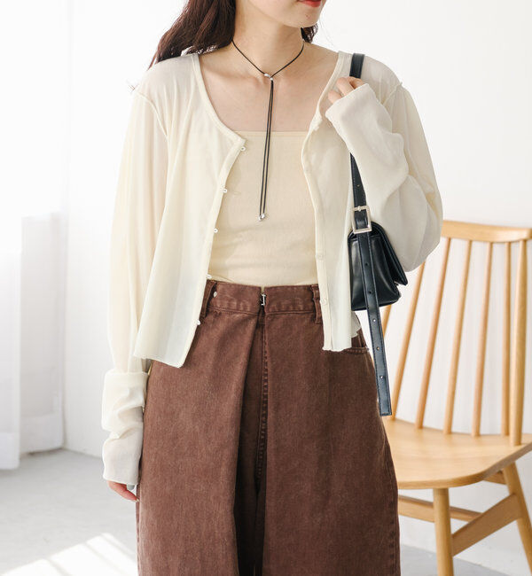  「チュールベロア2WAYカーディガン」|Tシャツ・カットソー|