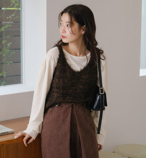  「チュールベロア2WAYカーディガン」|Tシャツ・カットソー|