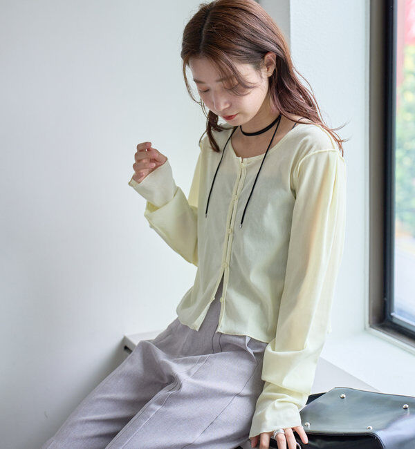  「チュールベロア2WAYカーディガン」|Tシャツ・カットソー|