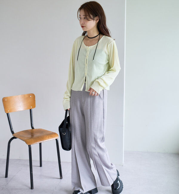  「チュールベロア2WAYカーディガン」|Tシャツ・カットソー|