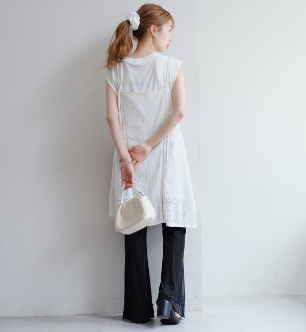  「【新色追加/低身長サイズ/2サイズ展開】シアーリブフレアパンツ」|その他|