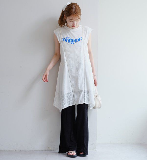  「【新色追加/低身長サイズ/2サイズ展開】シアーリブフレアパンツ」|その他|