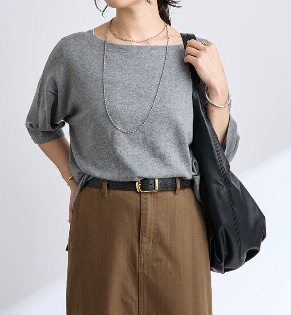  「【MONN.:. （モン）】LOOSE KNIT Tee」|ニット・セーター|