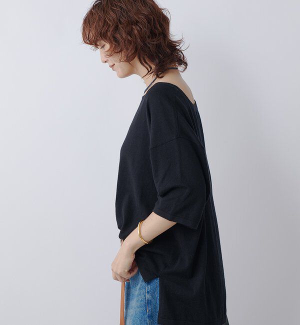 「【MONN.:. （モン）】LOOSE KNIT Tee」|ニット・セーター|
