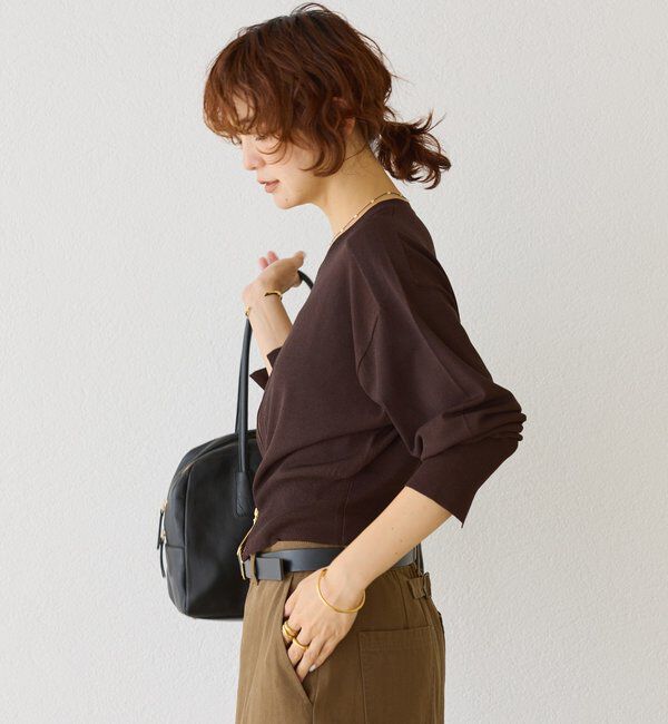  「【大人のこなれ感】ZIPニットカーディガン」|カーディガン|