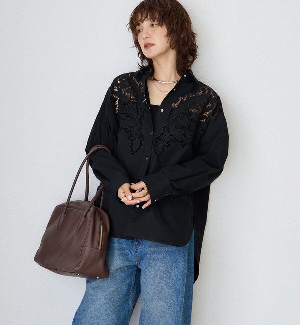  「【大人のこなれ感】カットワークオーバーシャツ」|シャツ・ブラウス|