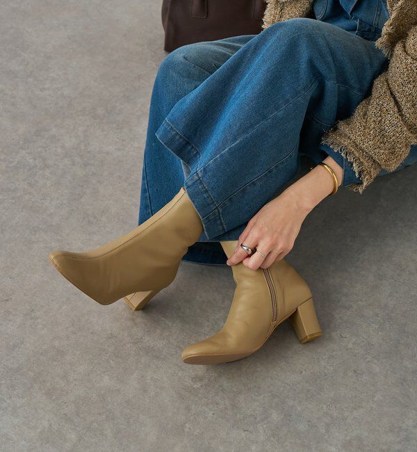  「【安定感◎】ラウンドトゥショートブーツ」|ショートブーツ|