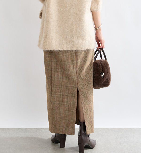  「【暖かく着れる】両面起毛ピンタックナロースカート」|スカート|