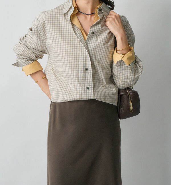  「【着こなしのアクセントに】ヴィンテージライクコットンチェックシャツ」|シャツ・ブラウス|
