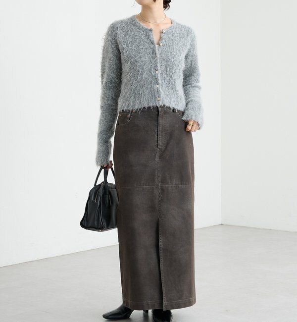  「【ふんわり柔らか】ヘアリーショートカーディガン」|カーディガン|