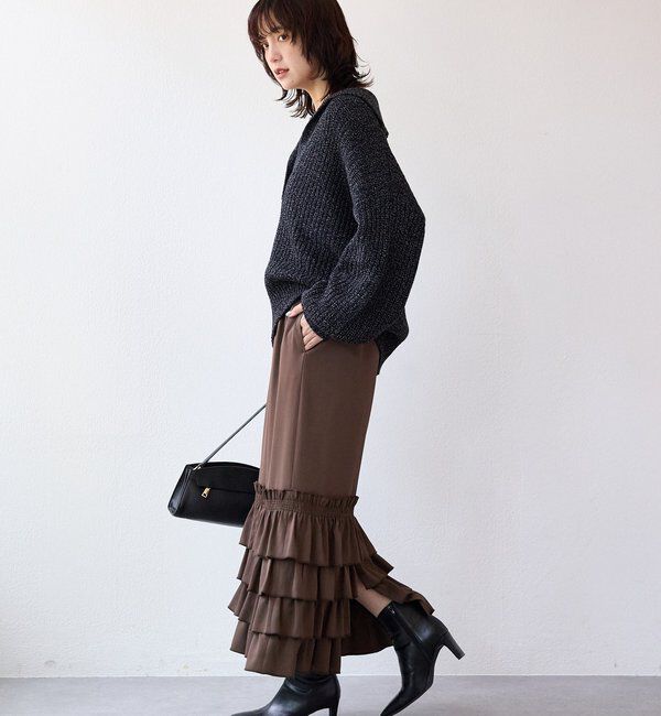  「【抜け感のある着こなしに】メランジスキッパーニット」|ニット・セーター|