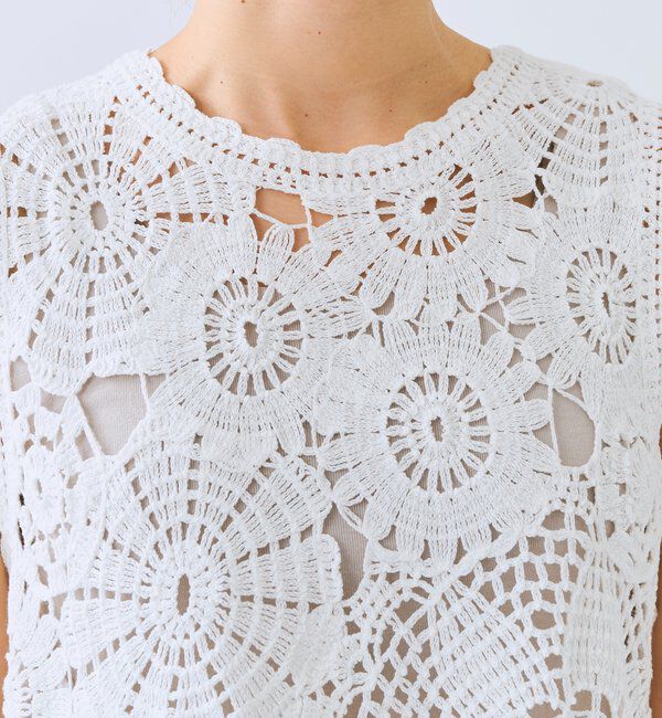  「予約【着映え】エンブロイダリーベスト」|ニット・セーター|