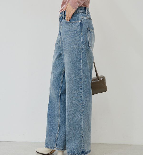  「センタープレスワイドデニム」|デニム|