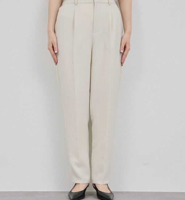  「【シワになりにくい】ジャージーテーパードパンツ」|チノ|
