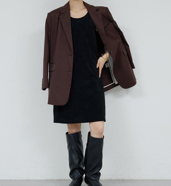  「【HERITANOVUM】エコスエードミニドレス」|ワンピース|