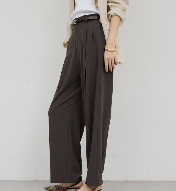  「【ガランテの定番】ライトジャージーワイドパンツ」|チノ|