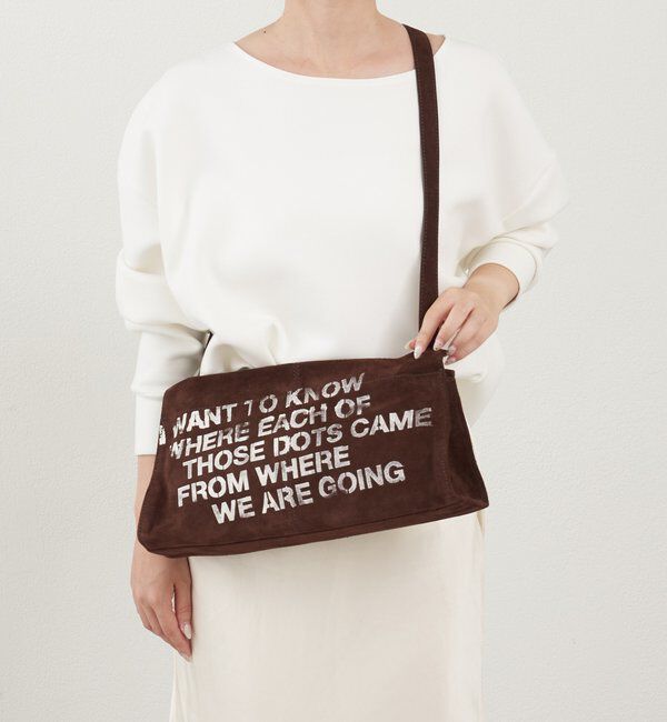  「ステンシルデザインスエードショルダーバッグ」|ショルダー・メッセンジャー|