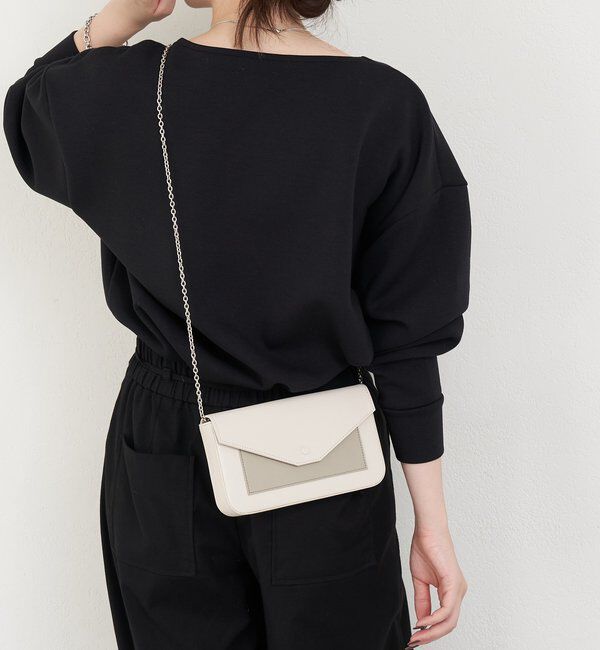  「【再値下げ】バイカラーレザーウォレットショルダー」|その他|