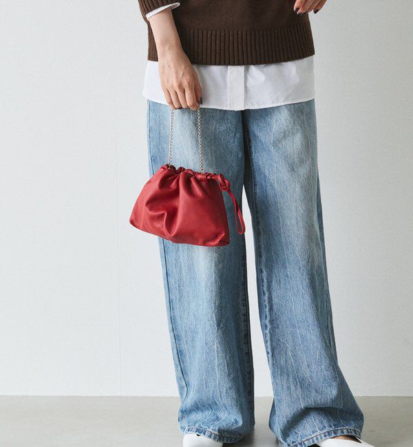  「レザー巾着4WAYミニショルダーバッグ」|ショルダー・メッセンジャー|