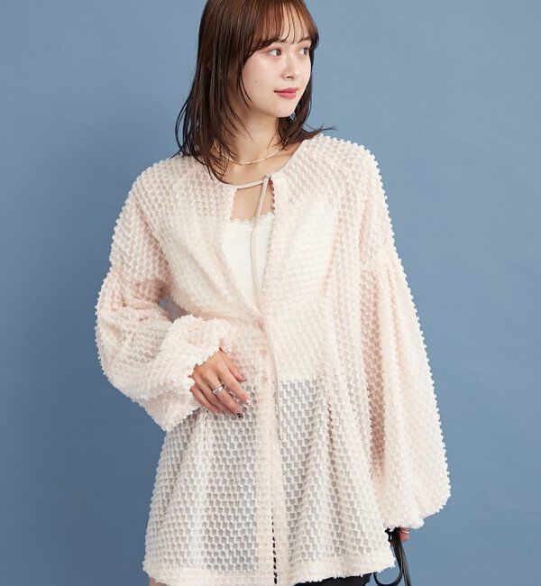  「【@akane__11.1】フリンジシェイプチュニック」|シャツ・ブラウス|ピンク