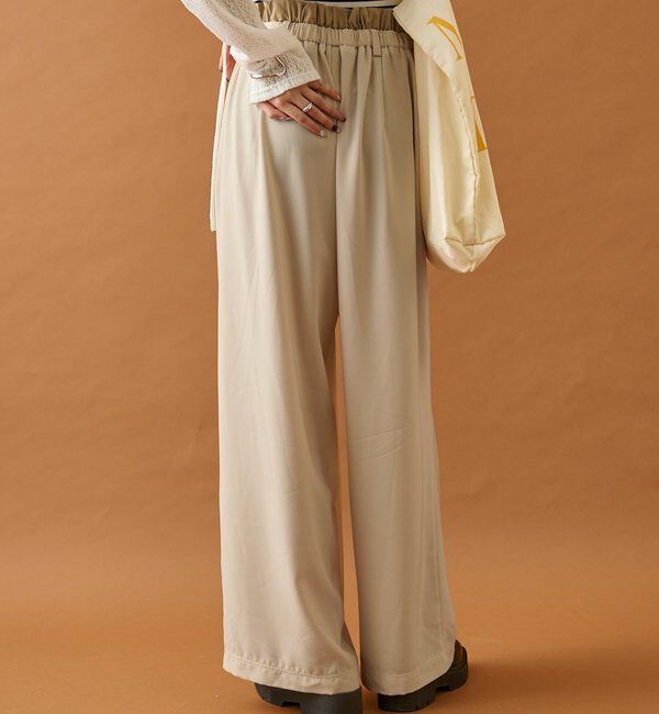  「【オールシーズン対応/WEB限定アイボリー】フリルイージーパンツ」|チノ|