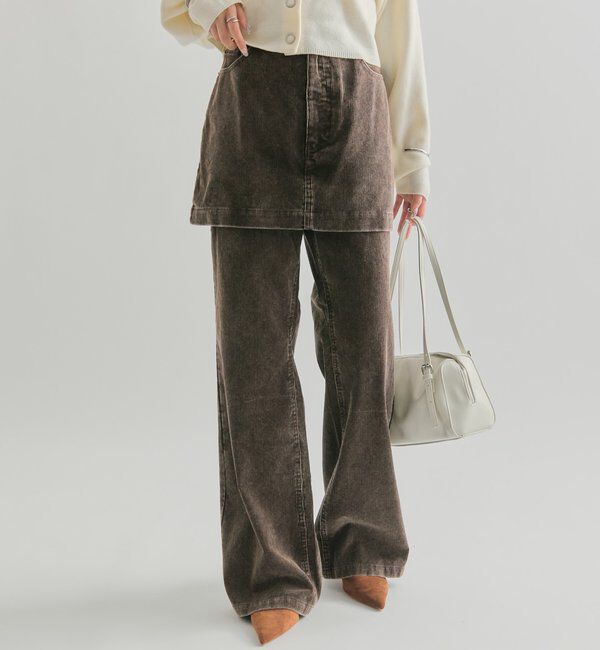  「レイヤードコーデュロイパンツ」|チノ|