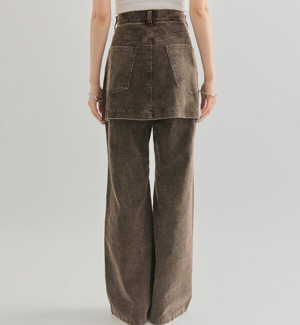  「レイヤードコーデュロイパンツ」|チノ|