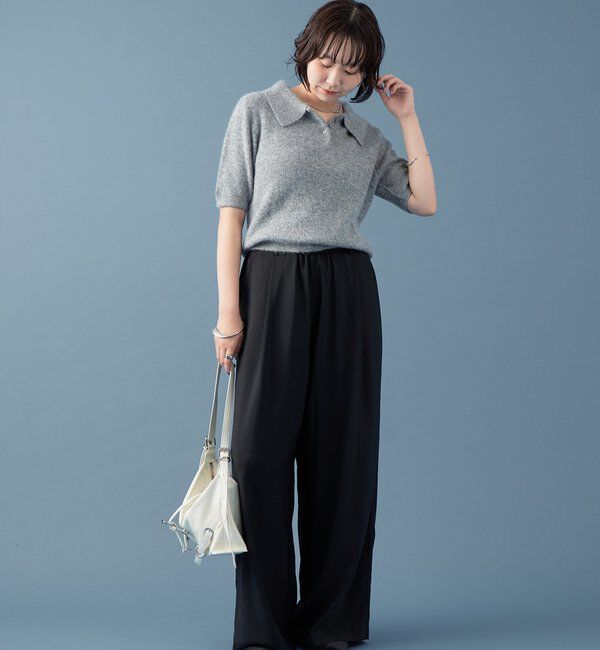  「衿付き半袖ニット」|ニット・セーター|