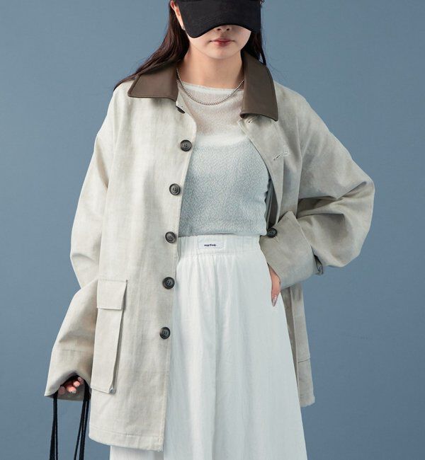  「配色カラーカバーオール」|その他|グレー